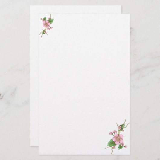 Sakura Blossom Briefpapier (Voorkant / Achterkant)
