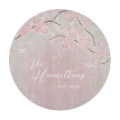 Sakura Blossom Custom Ingesteld Jaar Snijplank (Voorkant)