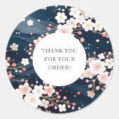Sakura Blossom dank u voor uw bestelling Ronde Sticker (Voorkant)