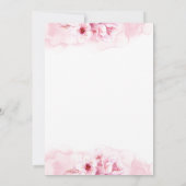 Sakura Blossom Floral Wreath Wedding Invitation Kaart (Achterkant)
