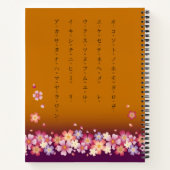 Sakura Blossom Gold Custom Student Katakana Notitieboek (Achterkant)
