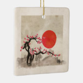 Sakura Blossom Landscape Zen hieroglyph Keramisch Ornament (Rechts)
