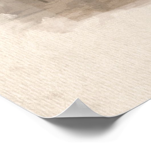 Sakura Blossom Landscape Zen hieroglyph Poster (Hoek)