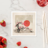 Sakura Blossom Landscape Zen hieroglyph Servet (Insitu)