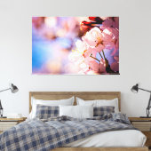Sakura Blossom op zonnige dag Canvas Afdruk (Insitu (Slaapkamer))