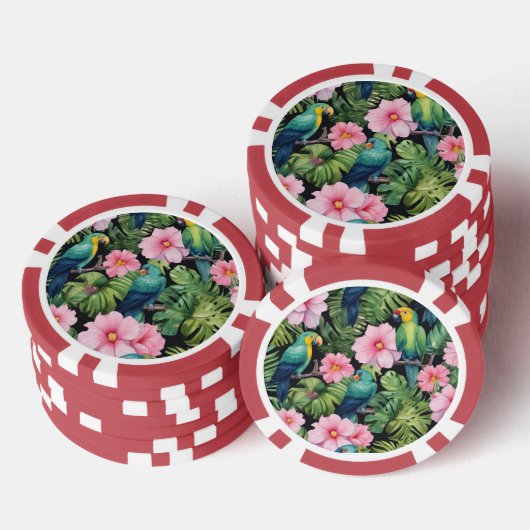 Sakura Blossom Patroon spelen Poker Chips (Opstapeling)
