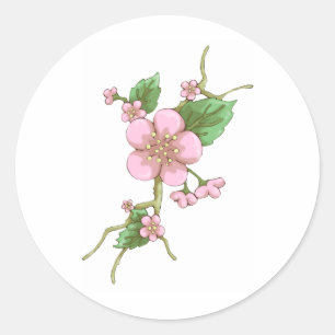 Sakura Blossom Ronde Sticker