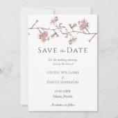 Sakura Blossom Save the Date Kaart (Voorkant)