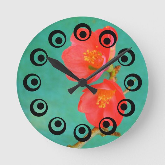 Sakura Blossom Wall Clock Ronde Klok (Voorkant)