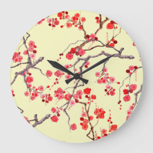 Sakura Blossom Waterverf Naadloos Patroon Grote Klok