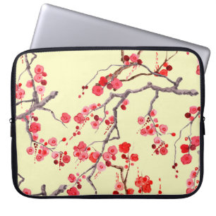 Sakura Blossom Waterverf Naadloos Patroon Laptop Sleeve