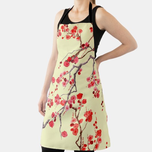 Sakura Blossom Waterverf Naadloos Patroon Schort (Insitu)