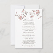 Sakura Blossom Wedding Enclosure Details Kaart (Voorkant)