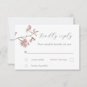 Sakura Blossom Wedding RSVP kaart (Voorkant)