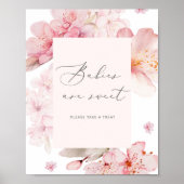 Sakura blush roze flora baby's zijn zoete Posters (Voorkant)