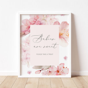Sakura blush roze flora baby's zijn zoete Posters