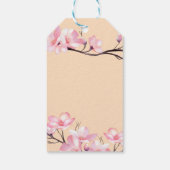 Sakura Blush Roze Kersenbloesem Peach Verjaardag Cadeaulabel (Achterkant)