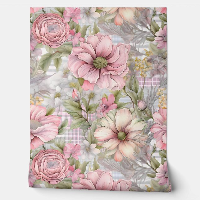 Sakura Blush Serenade Botanical Behang (Afrollen)