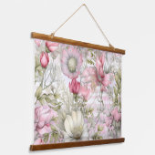 Sakura Blush Serenade Botanical Hangend Wandkleed (Gebogen)