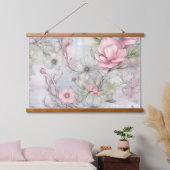 Sakura Blush Serenade Botanical Hangend Wandkleed (Slaapkamer)