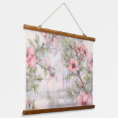 Sakura Blush Serenade Botanical Hangend Wandkleed (Gebogen)