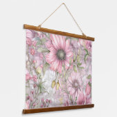 Sakura Blush Serenade Botanical Hangend Wandkleed (Gebogen)