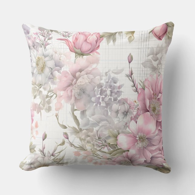 Sakura Blush Serenade Botanical Kussen (Voorkant)