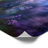 Sakura Bomen Omarm de Calm Stream Poster (Hoek)