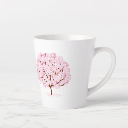 Sakura boom in volle bloei – Elegant Spring Design Latte Mok (Rechts)