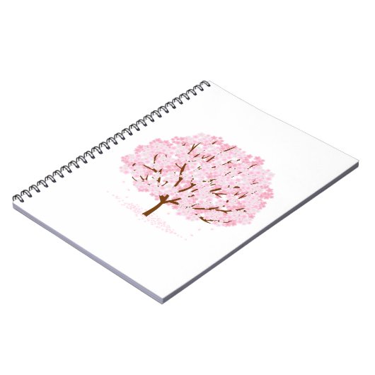 Sakura boom in volle bloei – Elegant Spring Design Notitieboek (Linkerzijde)