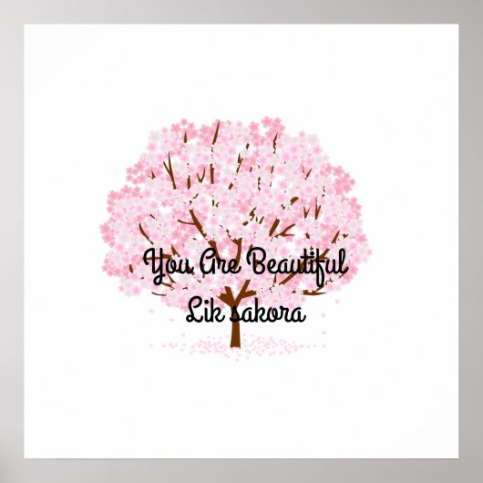 Sakura boom in volle bloei – Elegant Spring Design Poster (Voorkant)