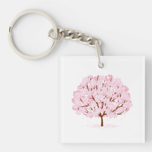 Sakura boom in volle bloei – Elegant Spring Design Sleutelhanger (voorkant)