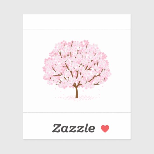 Sakura boom in volle bloei – Elegant Spring Design Sticker (Vel)