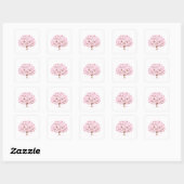 Sakura boom in volle bloei – Elegant Spring Design Vierkante Sticker (Vel)