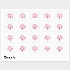Sakura boom in volle bloei – Elegant Spring Design Vierkante Sticker