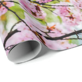Sakura - boom in volledig roze bloem in Springtime Cadeaupapier (Rol Hoek)