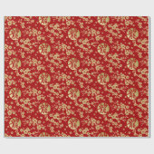 Sakura boombloesem en symbool van de draak cadeaupapier (Vlak)