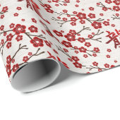 Sakura boombloesem en symbool van de draak cadeaupapier (Rol Hoek)