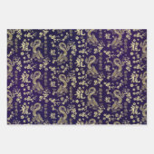 Sakura boombloesem en symbool van de draak inpakpapier vel (Voorkant 2)