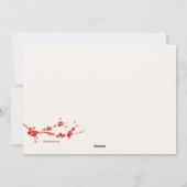 Sakura Branch Chinese Nieuwjaarskaart Feestdagenkaart (Achterkant)