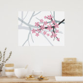 Sakura Branch Original Canvas afdrukken Poster (Keuken)