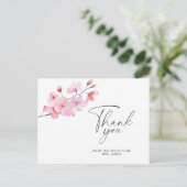 Sakura - bruiloft feest dankkaart briefkaart (Staand voorkant)