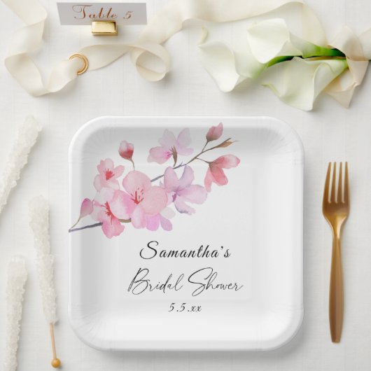 Sakura - Bruiloft Vrijgezellenfeest Papieren Bordje (Huwelijk)