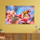 Sakura Buds zijn klaar om in het voorjaar te opene Canvas Afdruk (Insitu (Woonkamer))