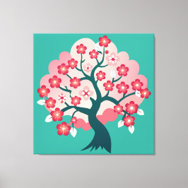 Sakura Cascade Canvas Afdruk