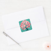 Sakura Cascade Vierkante Sticker (Envelop)