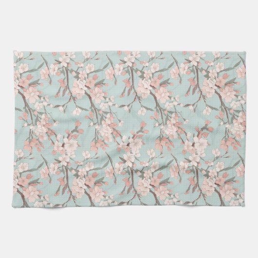 Sakura Cherry Blossom Abstract Theedoek (Horizontaal)