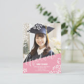 SAKURA/Cherry blossom Afstuderen Aankondiging (Staand voorkant)