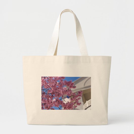 Sakura Cherry Blossom Americana Grote Tote Bag (Voorkant)