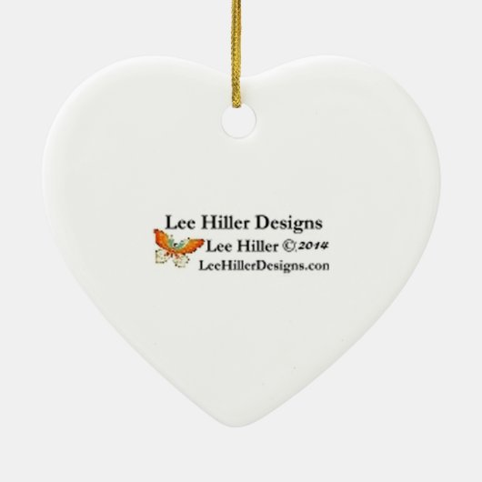 Sakura Cherry Blossom Americana Keramisch Ornament (Achterkant)